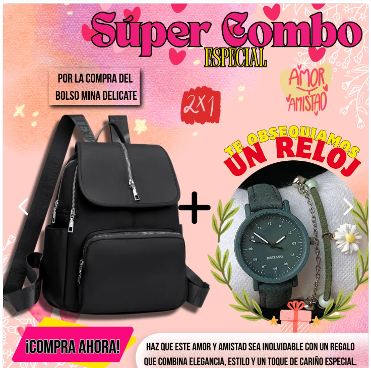 COMBO REGALO BOLSO MUJER + RELOJ 🎁