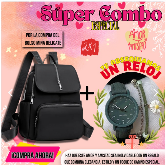 COMBO REGALO BOLSO MUJER + RELOJ 🎁